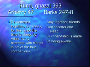 Rumi, ghazal 393 Arberry 47 Barks 247-8