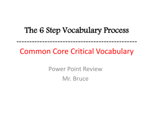 The 6 Step Vocabulary Process Review