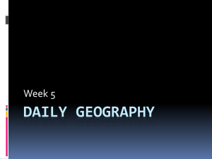 Daily Geography Week 5