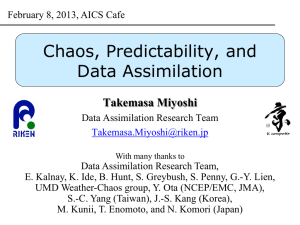 Chaos, Predictability, and Data Assimilation