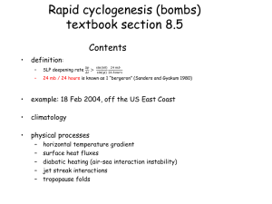 Rapid cyclogenesis (bombs)