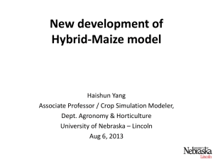 Update on Hybrid N-Maize model for making N recommendations