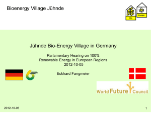 Bioenergiedorf Jühnde – Eckhard Fangmeier