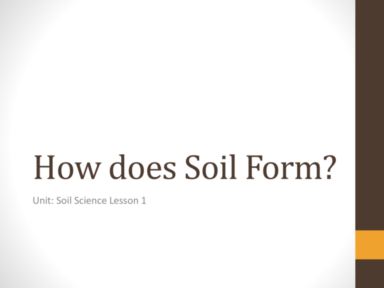 How Does Soil Form