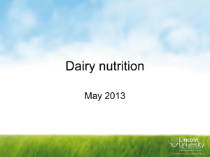 Dairy nutrition