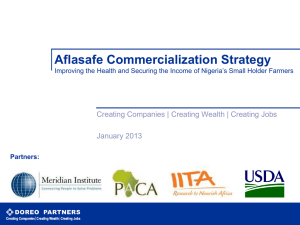 Aflasafe Commercialization Strategy