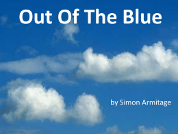 out of the blue simon armitage