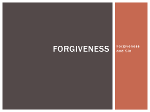 Forgiveness and Sin