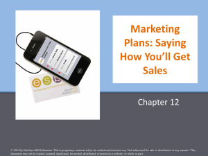 Chapter 12: Marketing Plans: Saying How You`ll Get Sales
