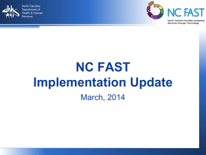 NC FAST Implementation Updates