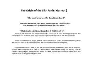 The Origin of the Sikh Faith