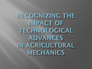 Recognizing the Impact of Technological Advances in Agricultural