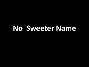No Sweeter Name - Mike Speck Ministries