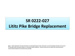 SR 0222-027 Lititz Pike Bridge Replacement