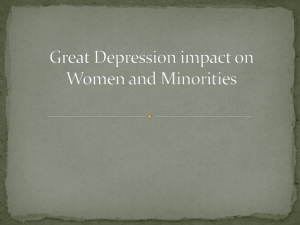 Great Depression impact on Women and Minorities