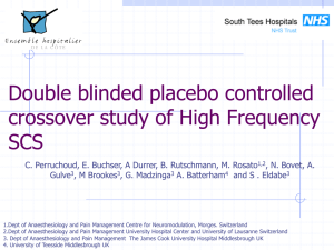 Double blinded placebo controlled crossover study of High