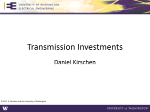 Transmission Investments - University of Washington
