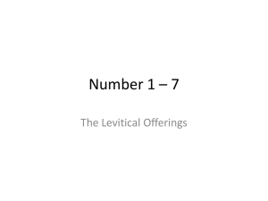 03 Leviticus 1-7 The Levitical Offerings