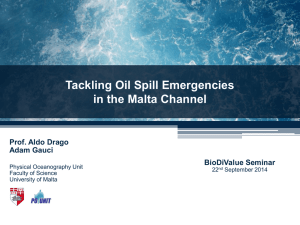 Malta MEDSLIK Oil Spill Model MEDESS4MS