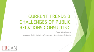 Current Trends & Challenges of Public Relations