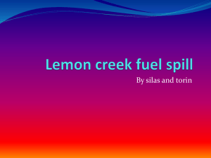 Lemon creek fuel spill