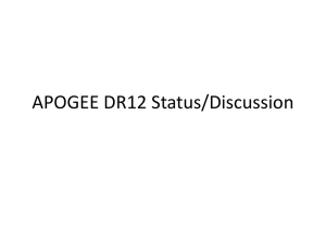APOGEE DR12 Status