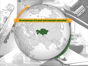 Devlopment of Transit and Transport Potentials Kazakhstan