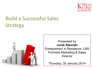 Build a successful sales strategy