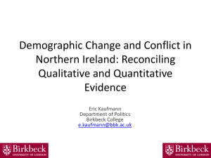 Demographic Change and Conflict in Northern