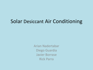 Solar Air Conditioning via Desiccant Cooling