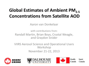 Global Estimates of Ambient PM 2.5 Concentrations from Satellite AOD