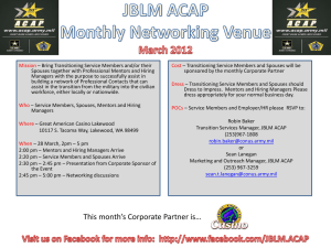 JBLM ACAP Monthly Networking Venue