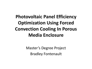 Photovoltaic Panel Efficiency Optimization Using Forced Convection