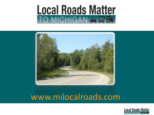 the Michigan Local Roads Matter PowerPoint presentation