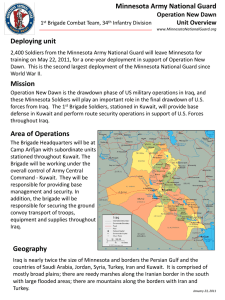 Units Deploying - Minnesota National Guard