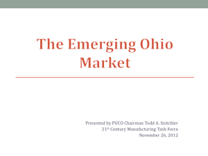 Presentation by PUCO Chairman Todd A. Snitchler to the - IEU-Ohio