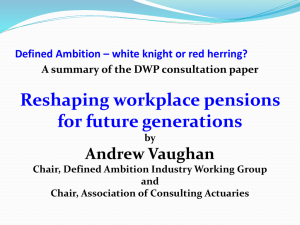 Defined Ambition * white knight or red herring?
