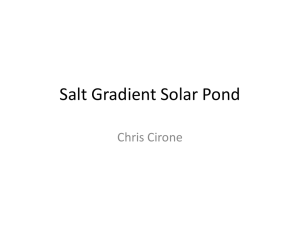 Salt Gradient Solar Pond