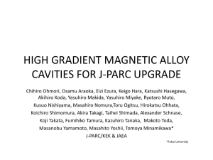 high gradient magnetic alloy cavities for j