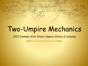 Two-Umpire Mechanics