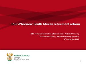 South African Retirement Reform