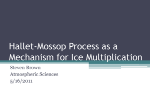 Hallet-Mossop Process as a Mechanism for Ice Multiplication