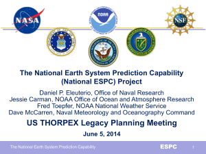 The National Earth System Prediction Capability (National ESPC