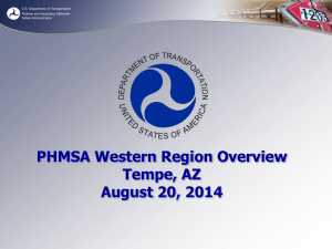 PHMSA Office of Pipeline Safety - Western Regional Gas Conference