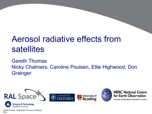 Aerosol radiative effects from satellites