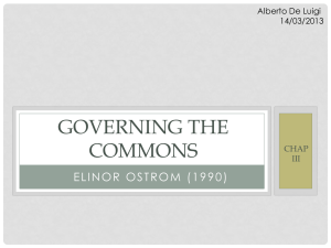 governing the commons: Chap. iii