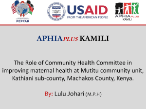 TUAB005 – The Role Of Community Health Committee (Chc)