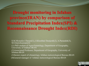 Drought monitoring in Esfahan province(IRAN) by