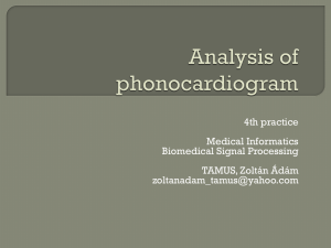 Analysis of phonocardiogram