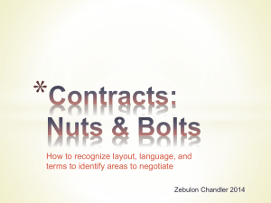 Contracts: Nuts & Bolts